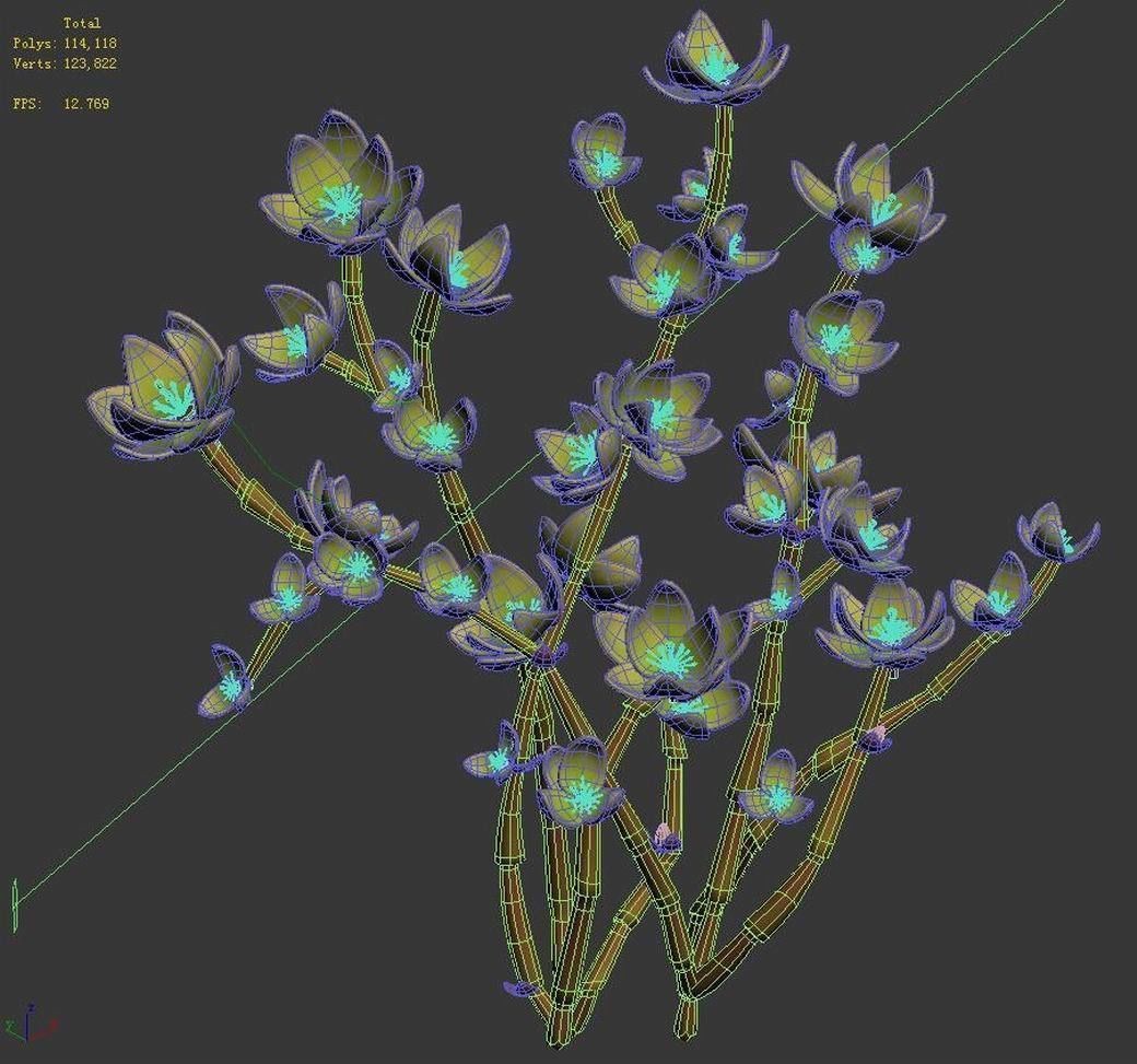 Mount Cliff - Small Plant 01 3D model_3