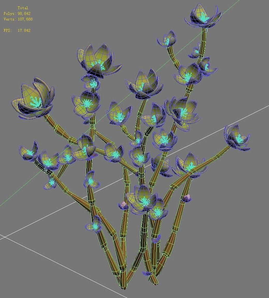 Mount Cliff - Small Plant 02 3D model_3