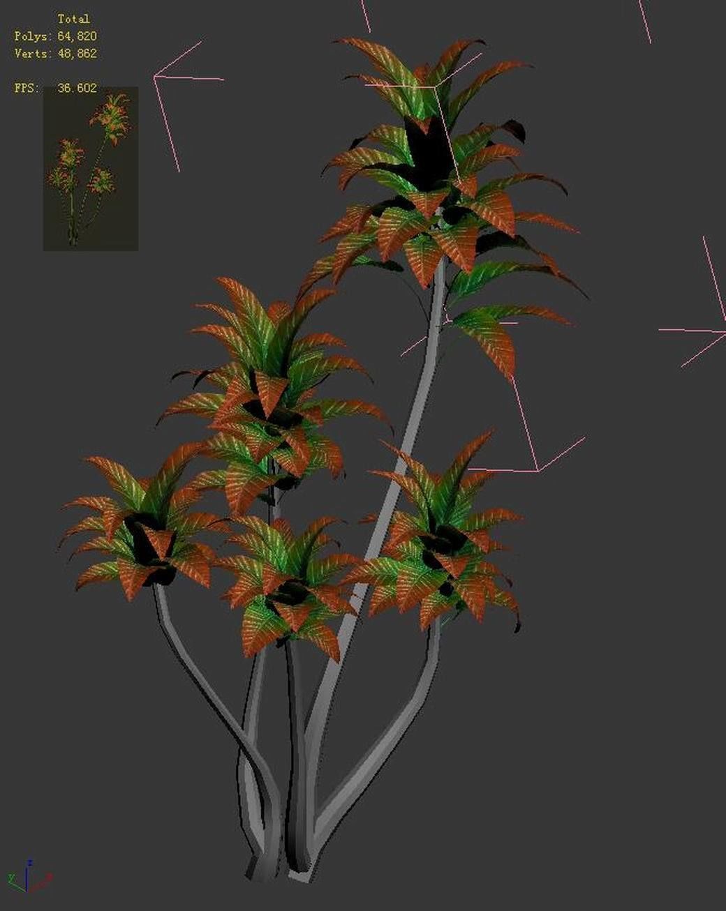 Mount Cliff - Small Plant 03 3D model_2