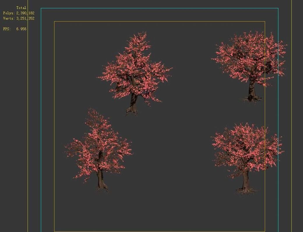 Daughter village plant - peach tree 032 3D model_4