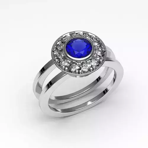 New diamond love engagement ring round stone