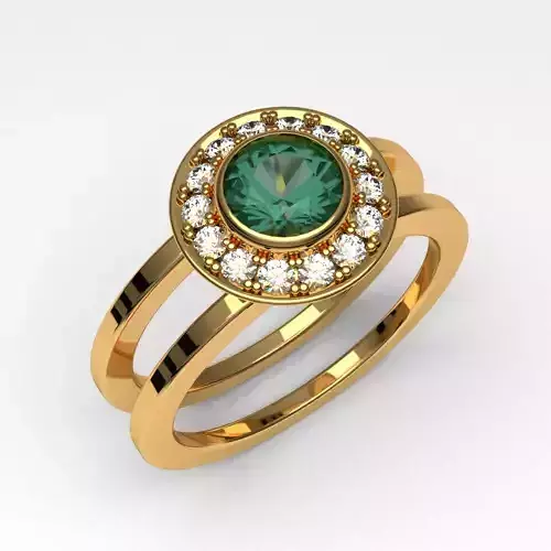 New diamond love engagement ring round stone