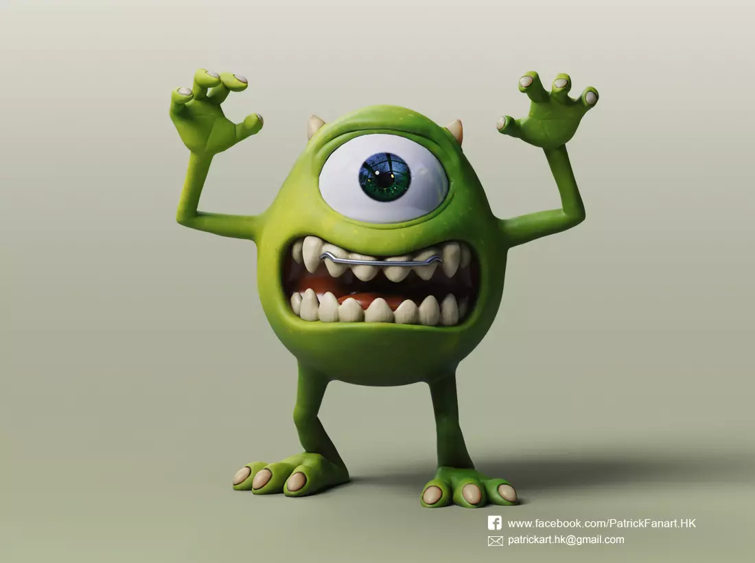 Mike Wazowski-Monsters University Free 3D print model