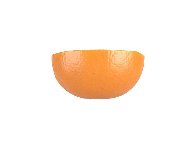 Photorealistic Orange Half 3D Scan 3D model 2