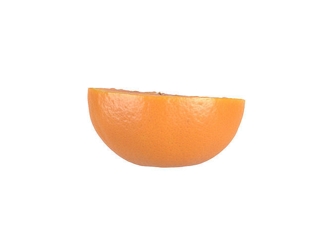 Photorealistic Orange Half 3D Scan 3D model 3