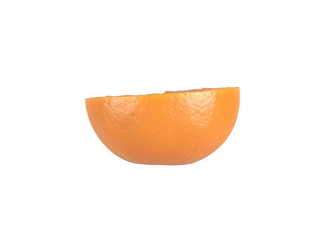 Photorealistic Orange Half 3D Scan 3D model 4