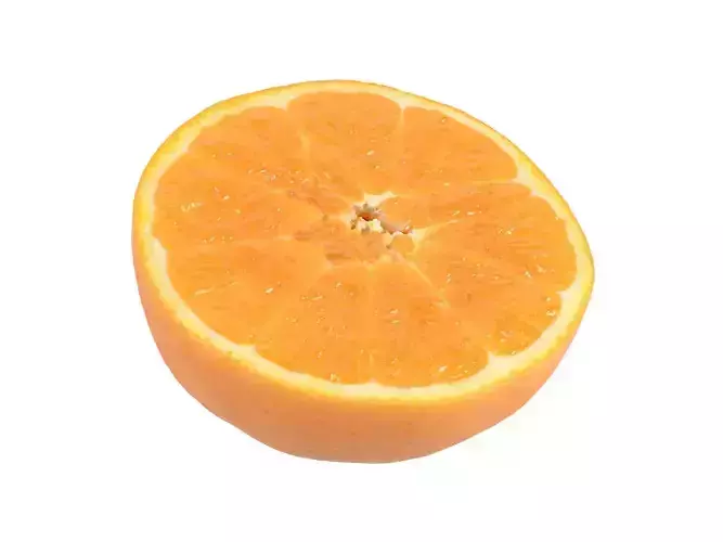 Photorealistic Orange Half 3D Scan 3D model