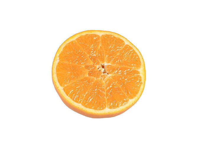 Photorealistic Orange Half 3D Scan 3D model 5