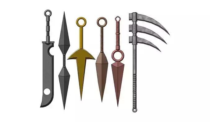 Naruto weapons collection kunai sword axe for cosplay