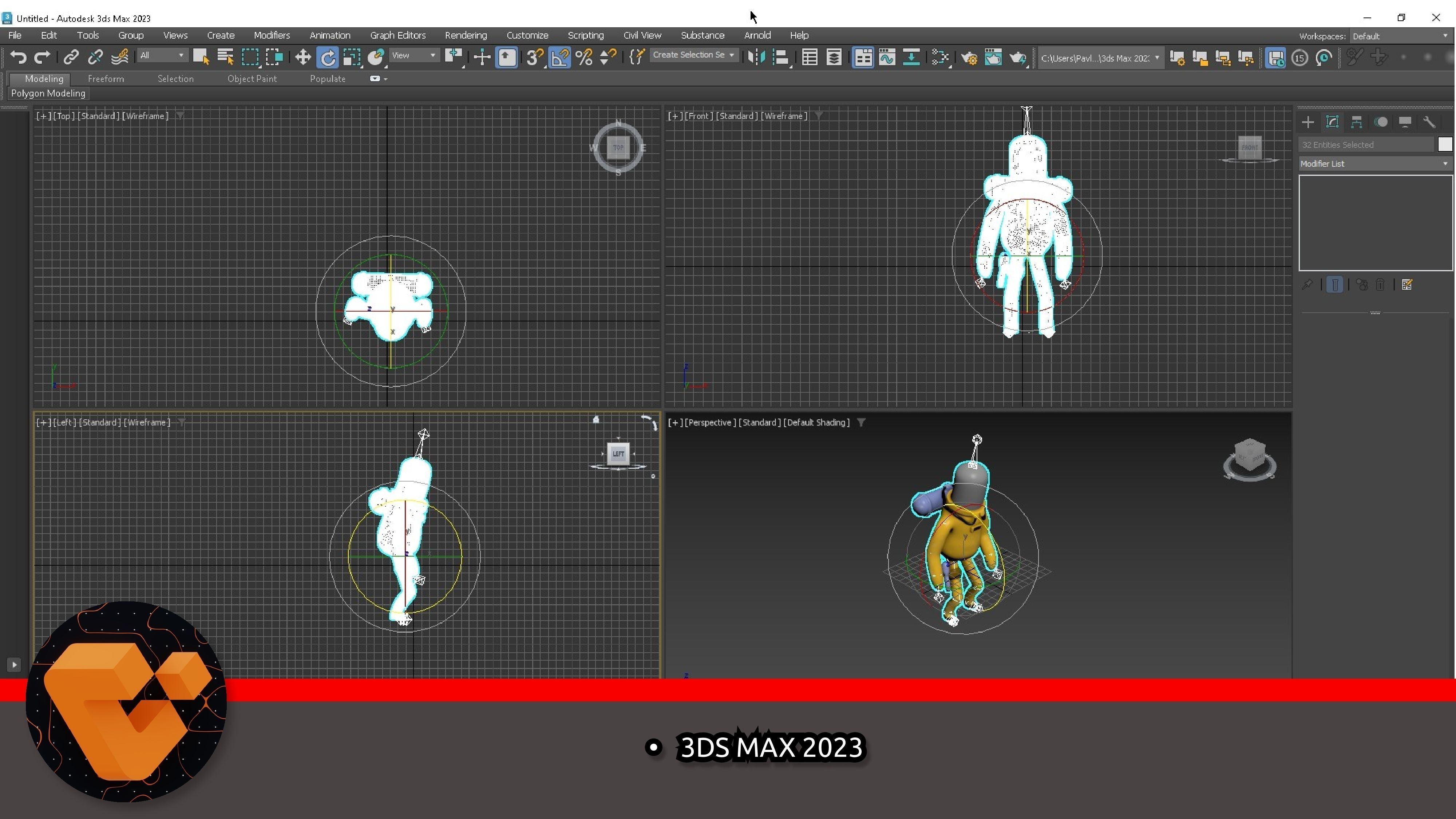 Astronaut character skeleton space Low-poly 3D model_7