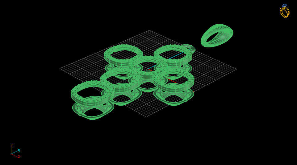 Crystal Cross Necklace 3D print model_6