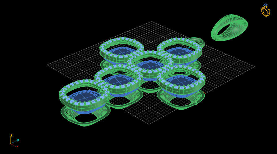 Crystal Cross Necklace 3D print model_5