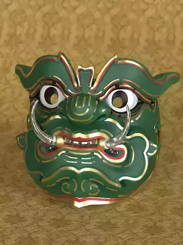Mask-Yak Thai Art Pattern for 3D Print 3D print model