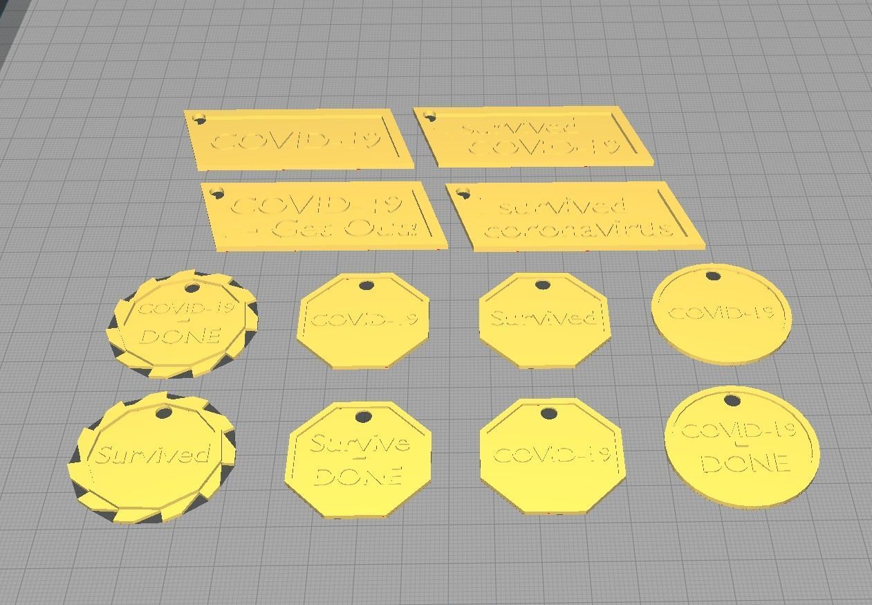 COVID-19 Pendant 3D print model_2