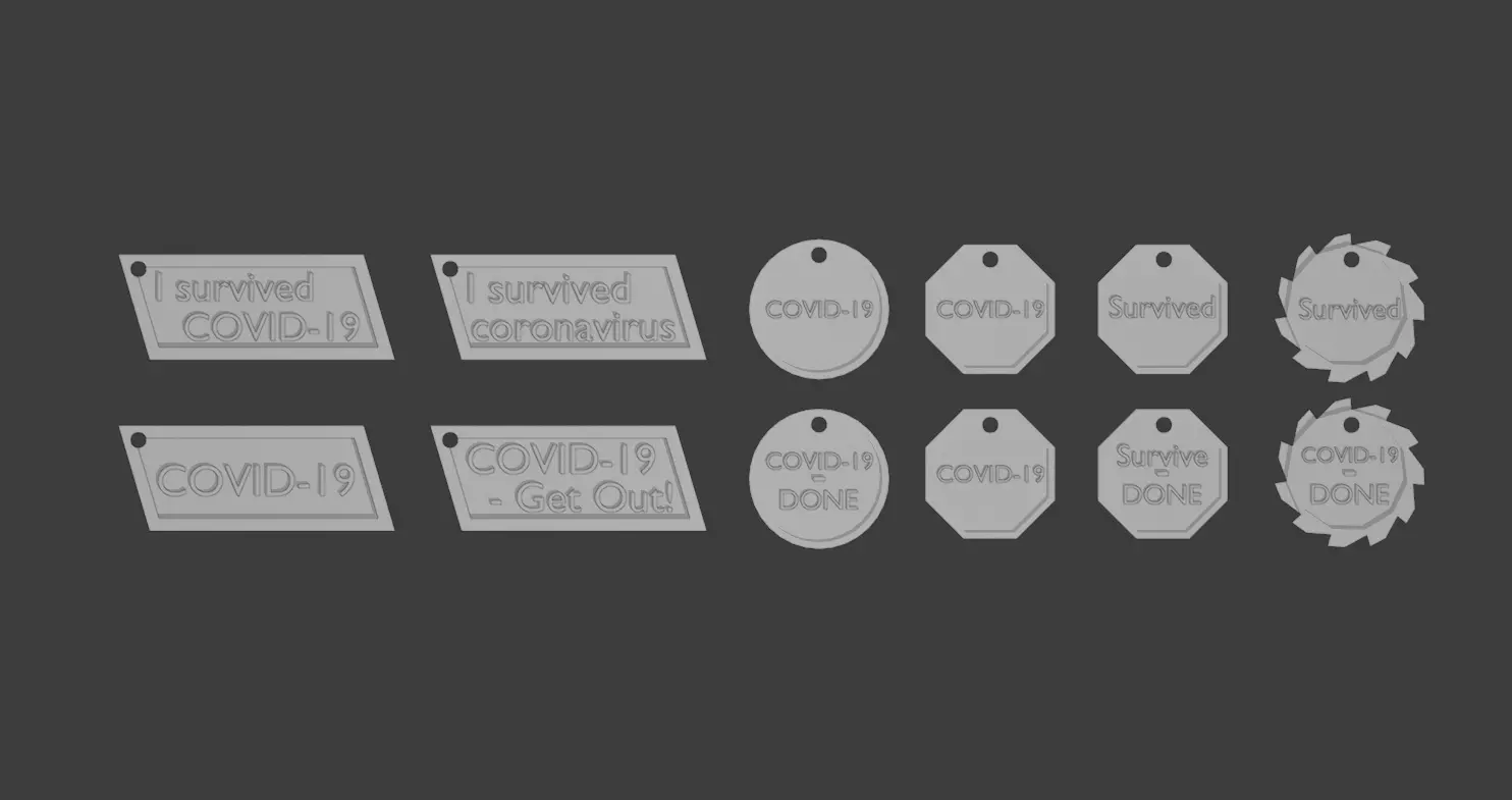 COVID-19 Pendant 3D print model_0