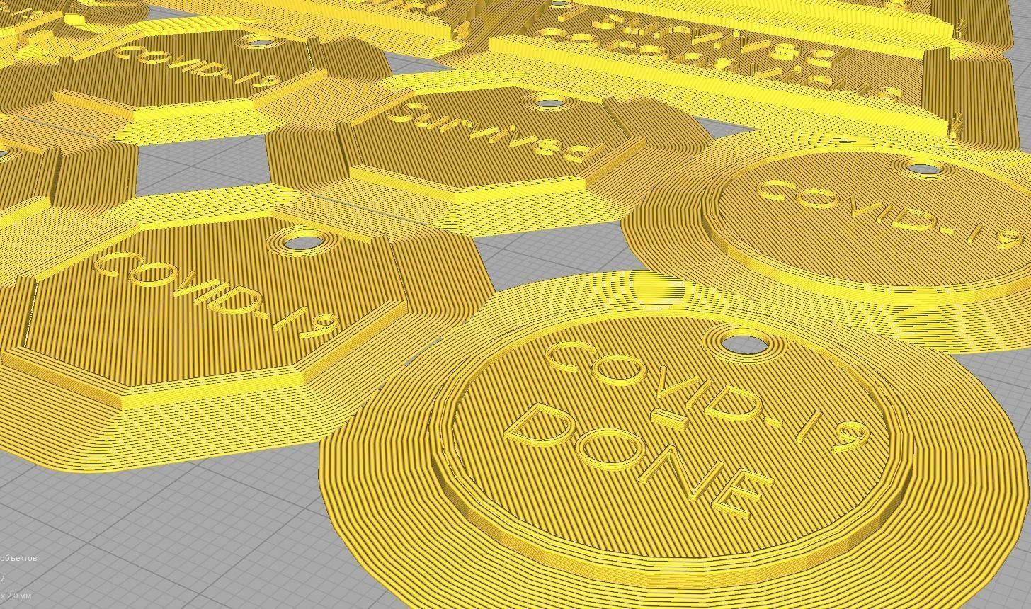 COVID-19 Pendant 3D print model_3