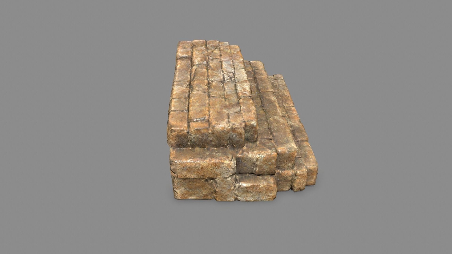 Stone Set arch Low-poly 3D model_6