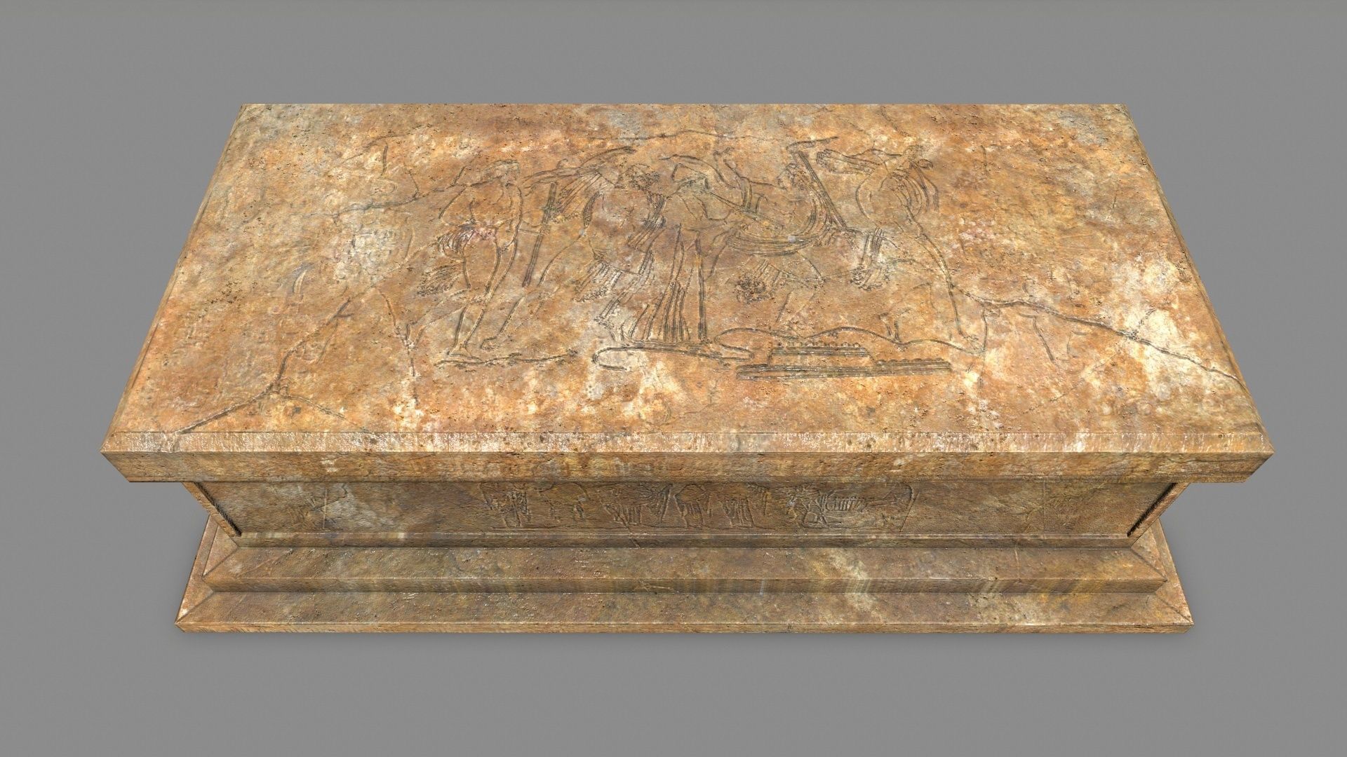 Stone Set arch Low-poly 3D model_10