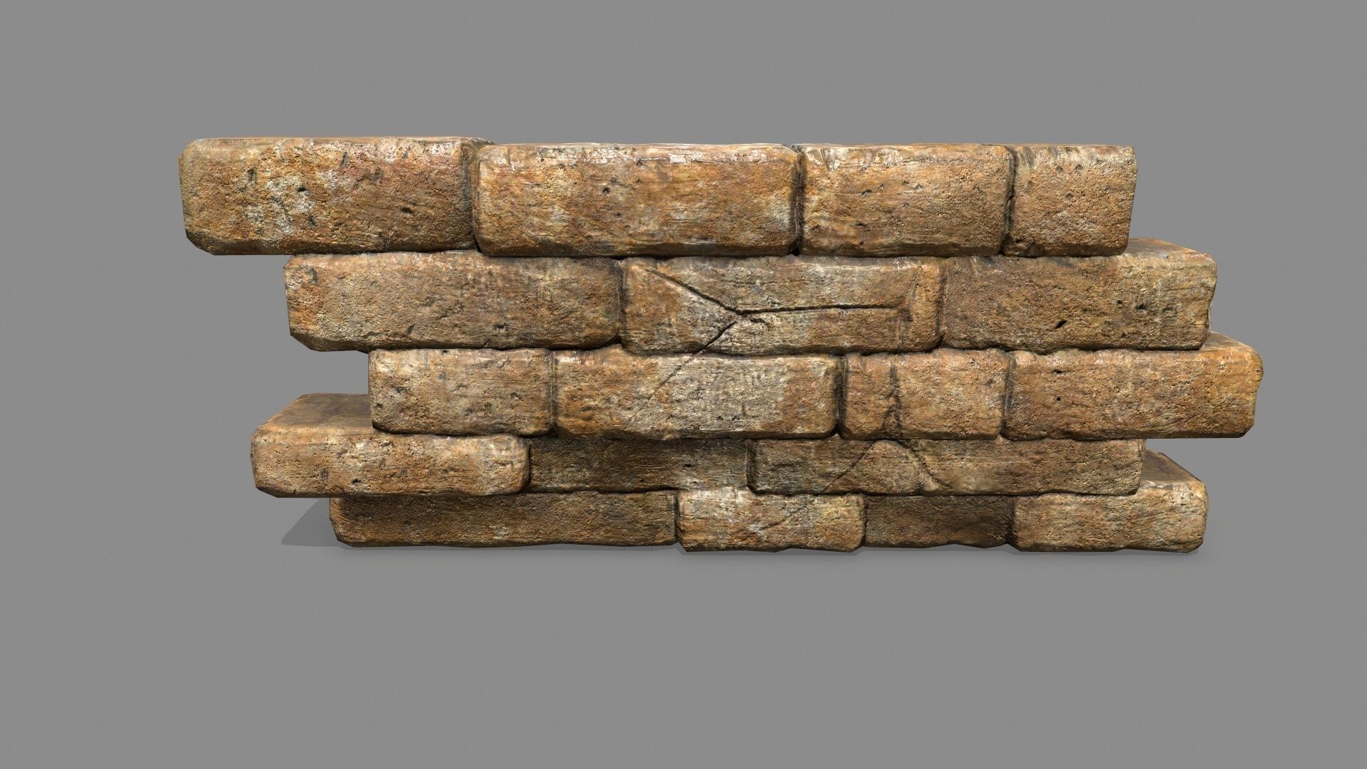 Stone Set arch Low-poly 3D model_11