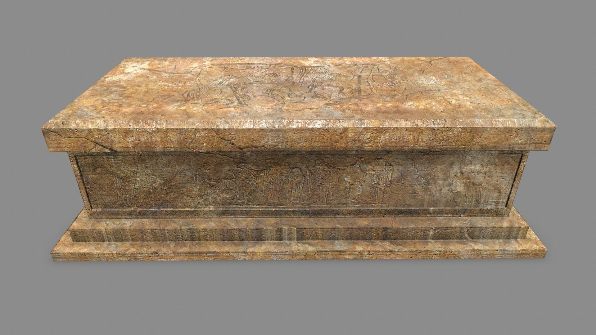 Stone Set arch Low-poly 3D model_8