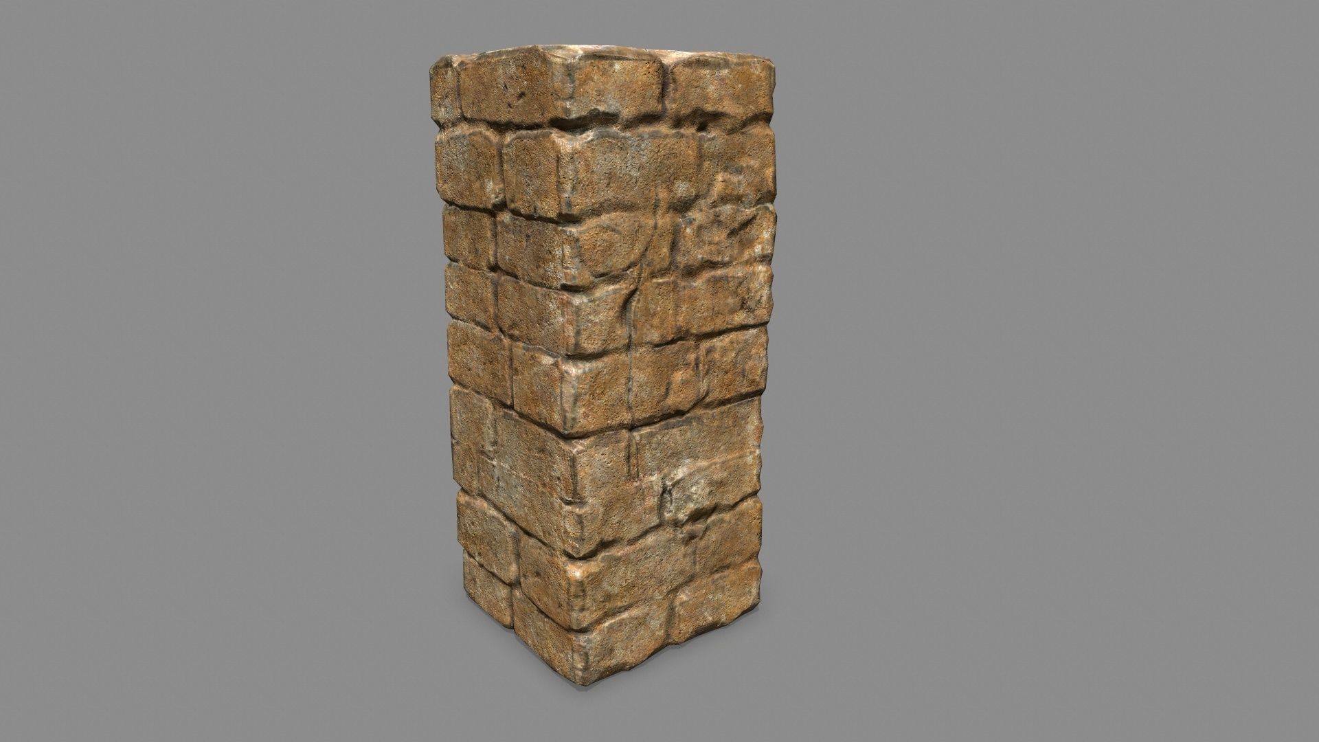 Stone Set arch Low-poly 3D model_14