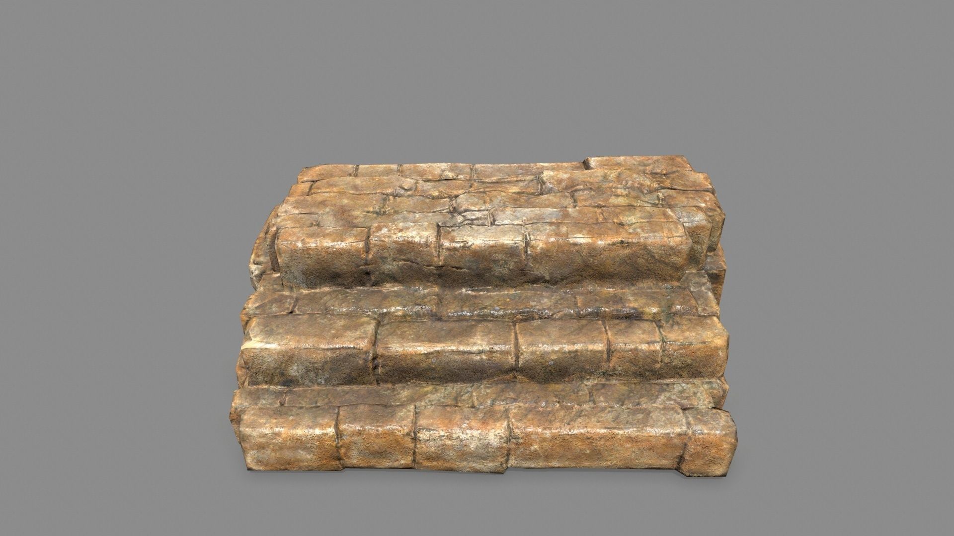 Stone Set arch Low-poly 3D model_5