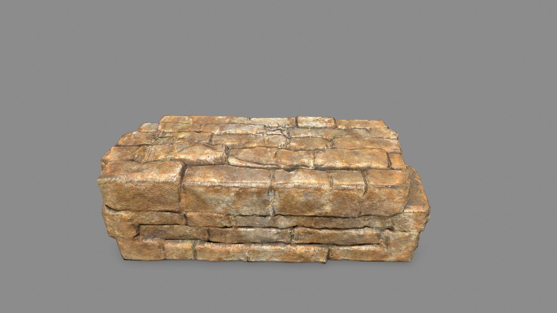 Stone Set arch Low-poly 3D model_7