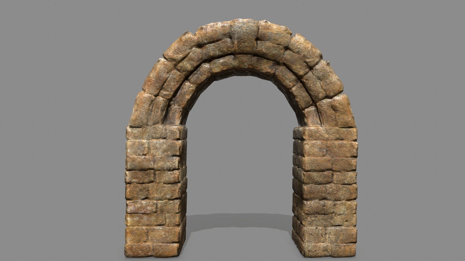 Stone Set arch Low-poly 3D model_3
