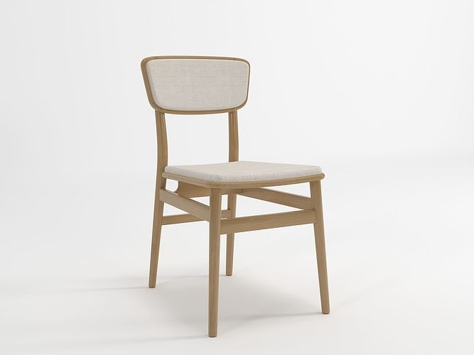 Danish Dining Chair Low-poly 3D model