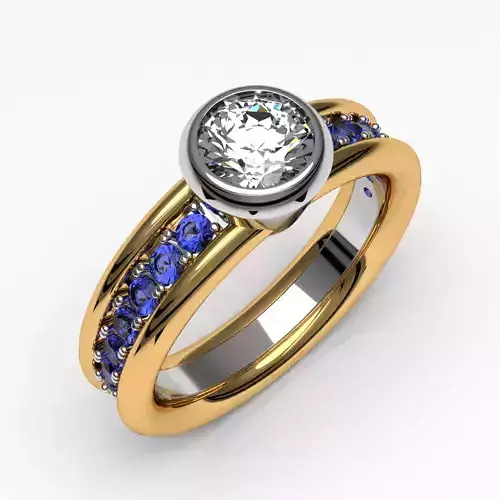 New diamond love engagement ring round stone