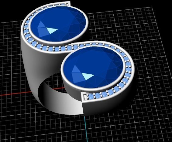 ring with ovals 3D print model_6