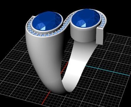 ring with ovals 3D print model_5