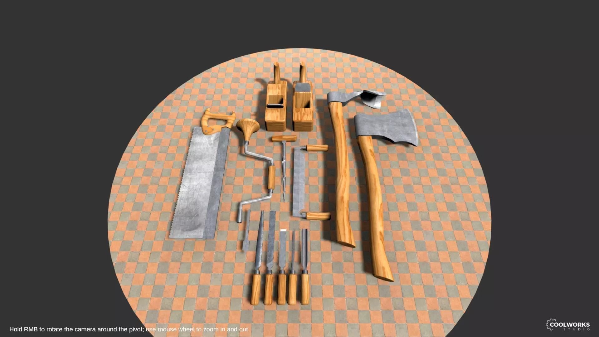 Carpentry Tools Free low-poly 3D model_7