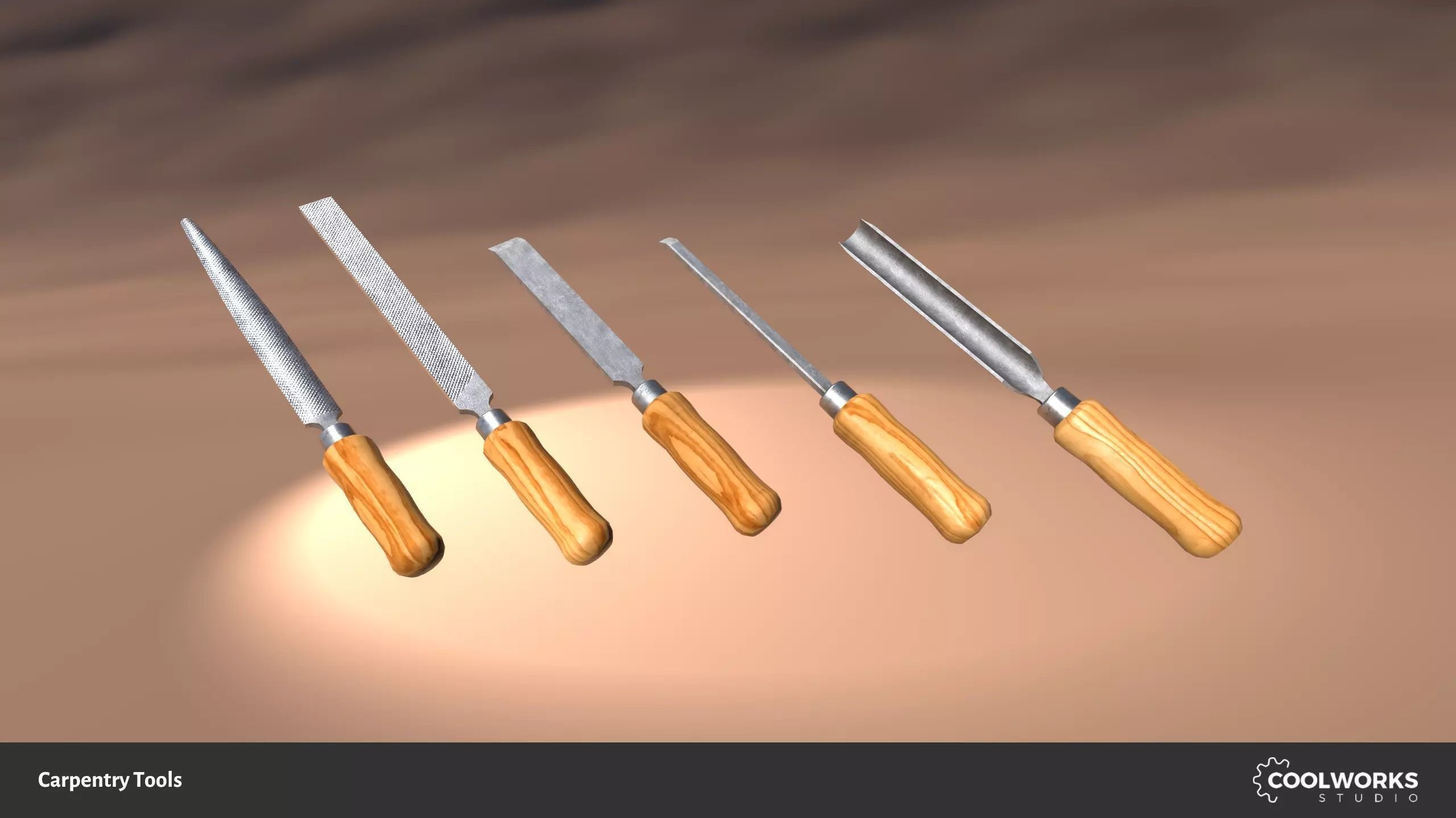 Carpentry Tools Free low-poly 3D model_3