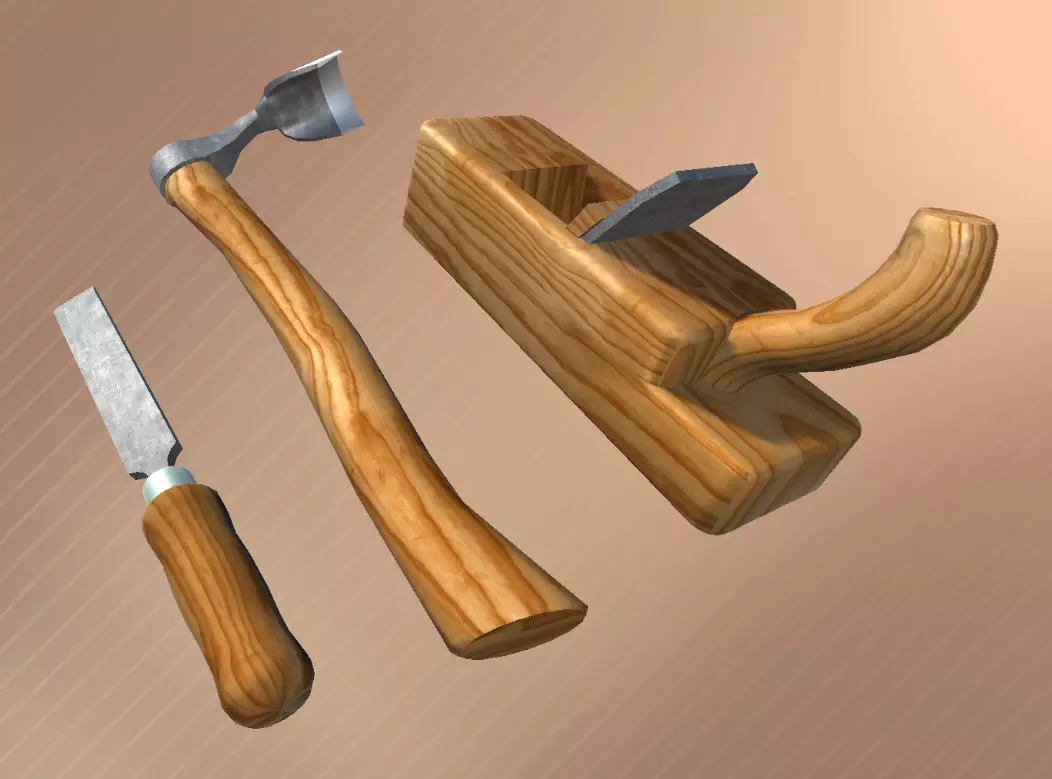 Carpentry Tools Free low-poly 3D model_0