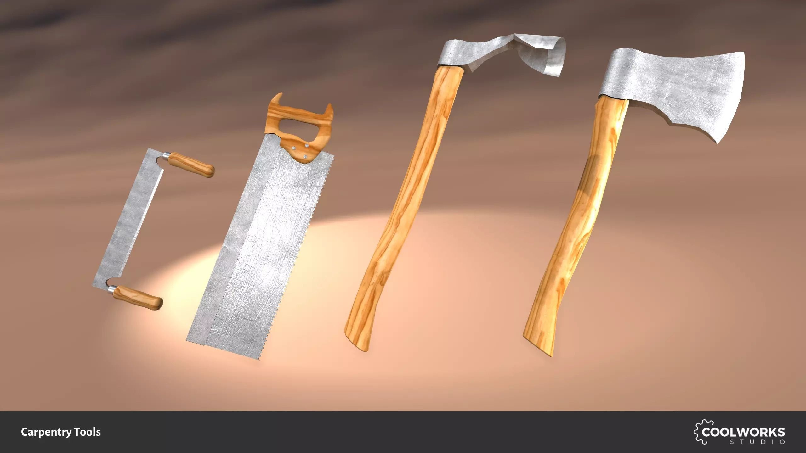 Carpentry Tools Free low-poly 3D model_2