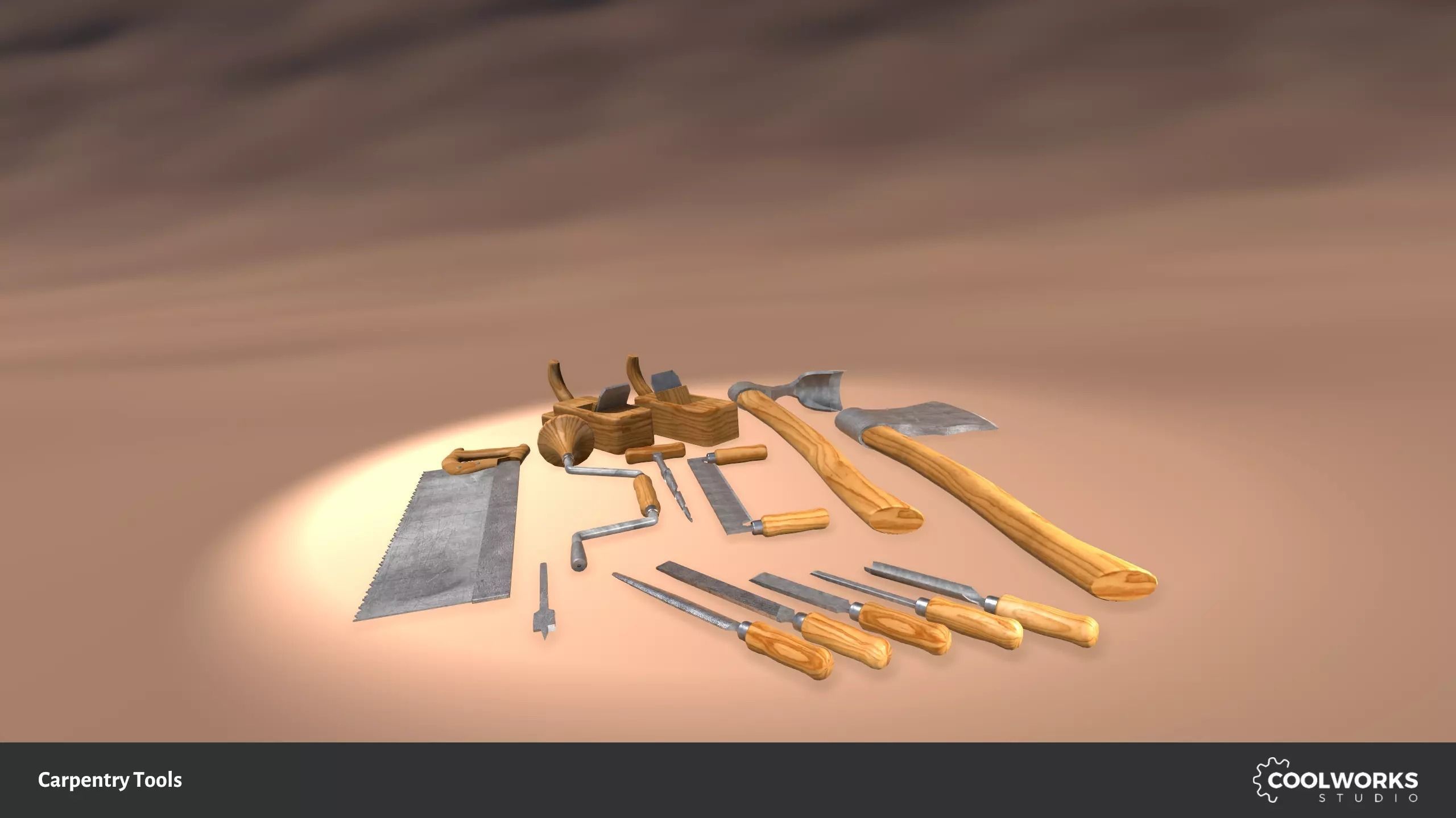Carpentry Tools Free low-poly 3D model_1