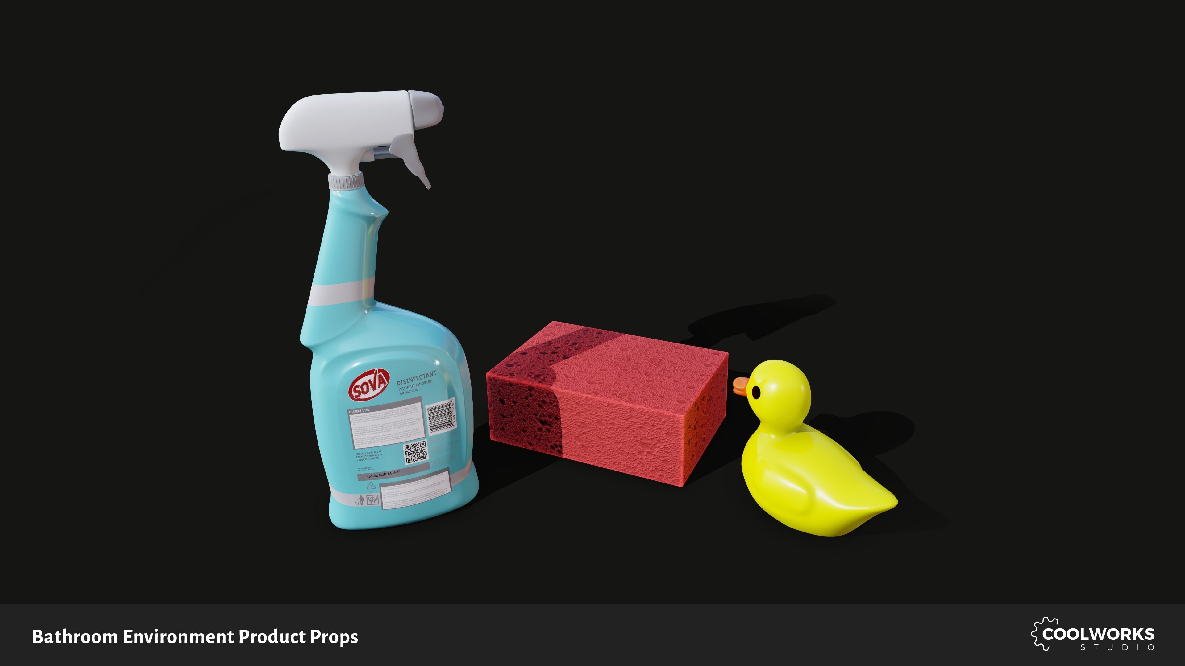 Bathroom Environment Product Props Low-poly 3D model_38