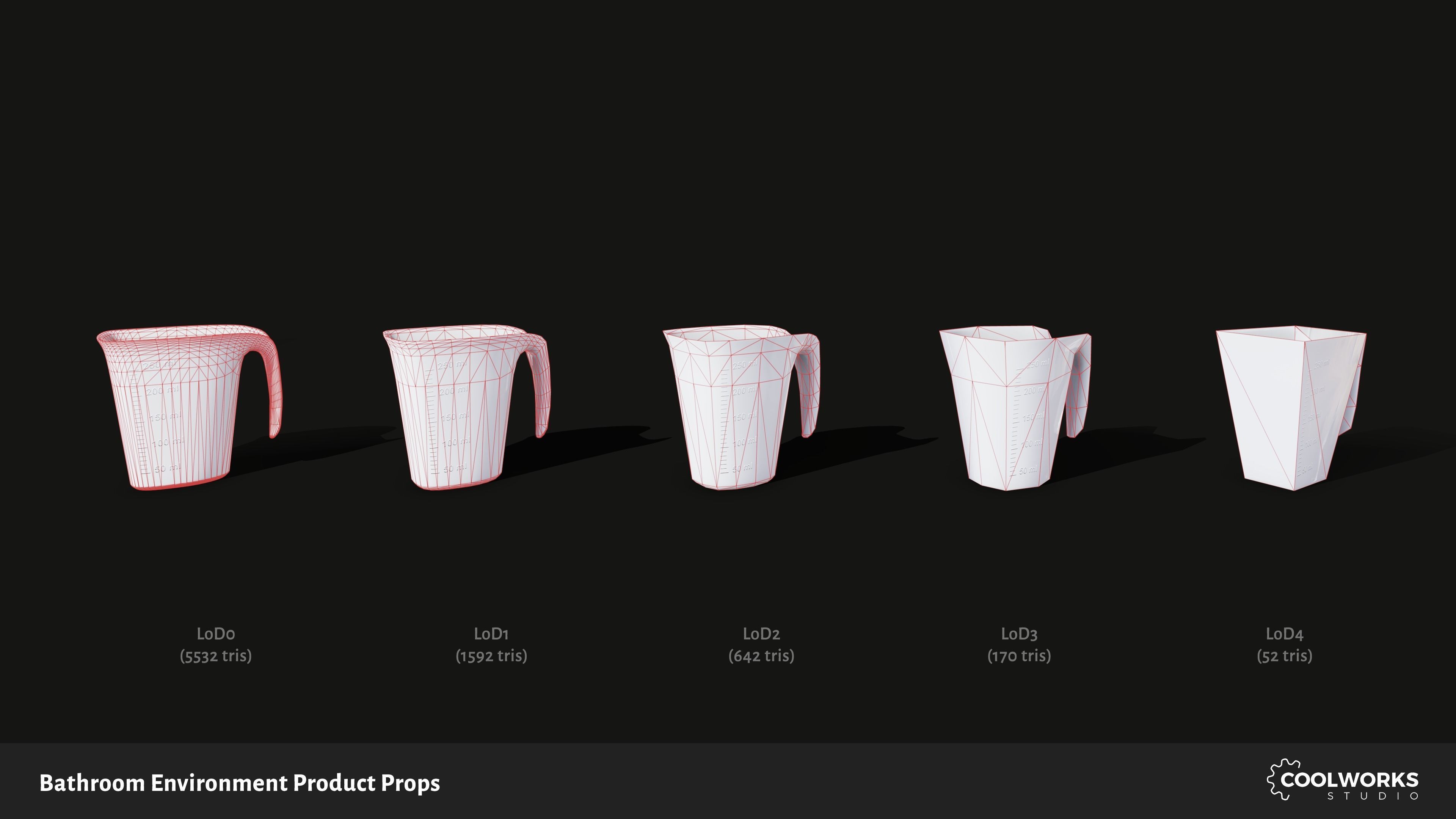 Bathroom Environment Product Props Low-poly 3D model_12