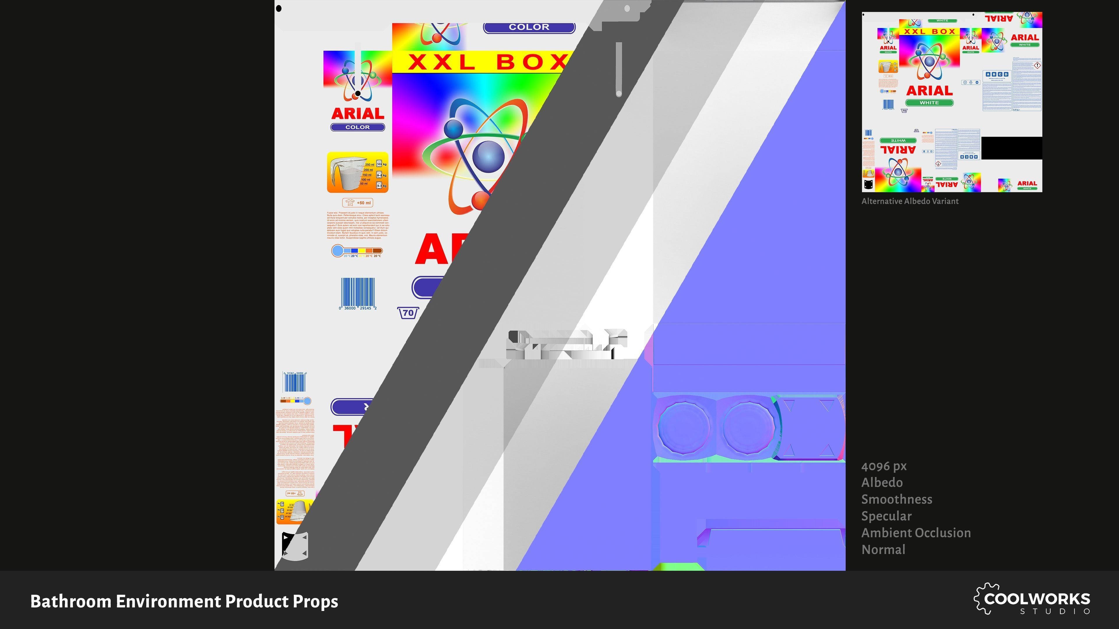 Bathroom Environment Product Props Low-poly 3D model_15