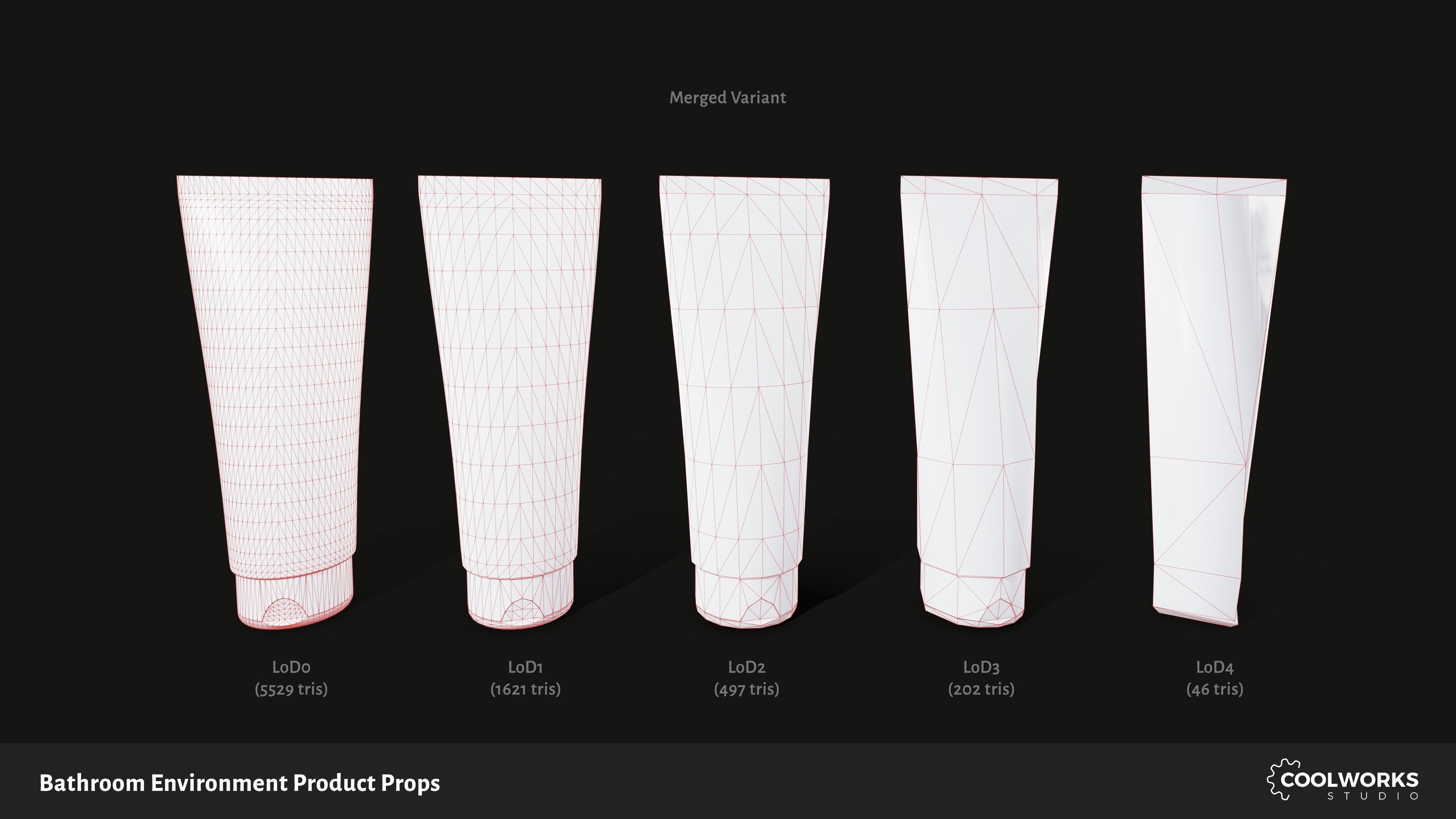 Bathroom Environment Product Props Low-poly 3D model_52