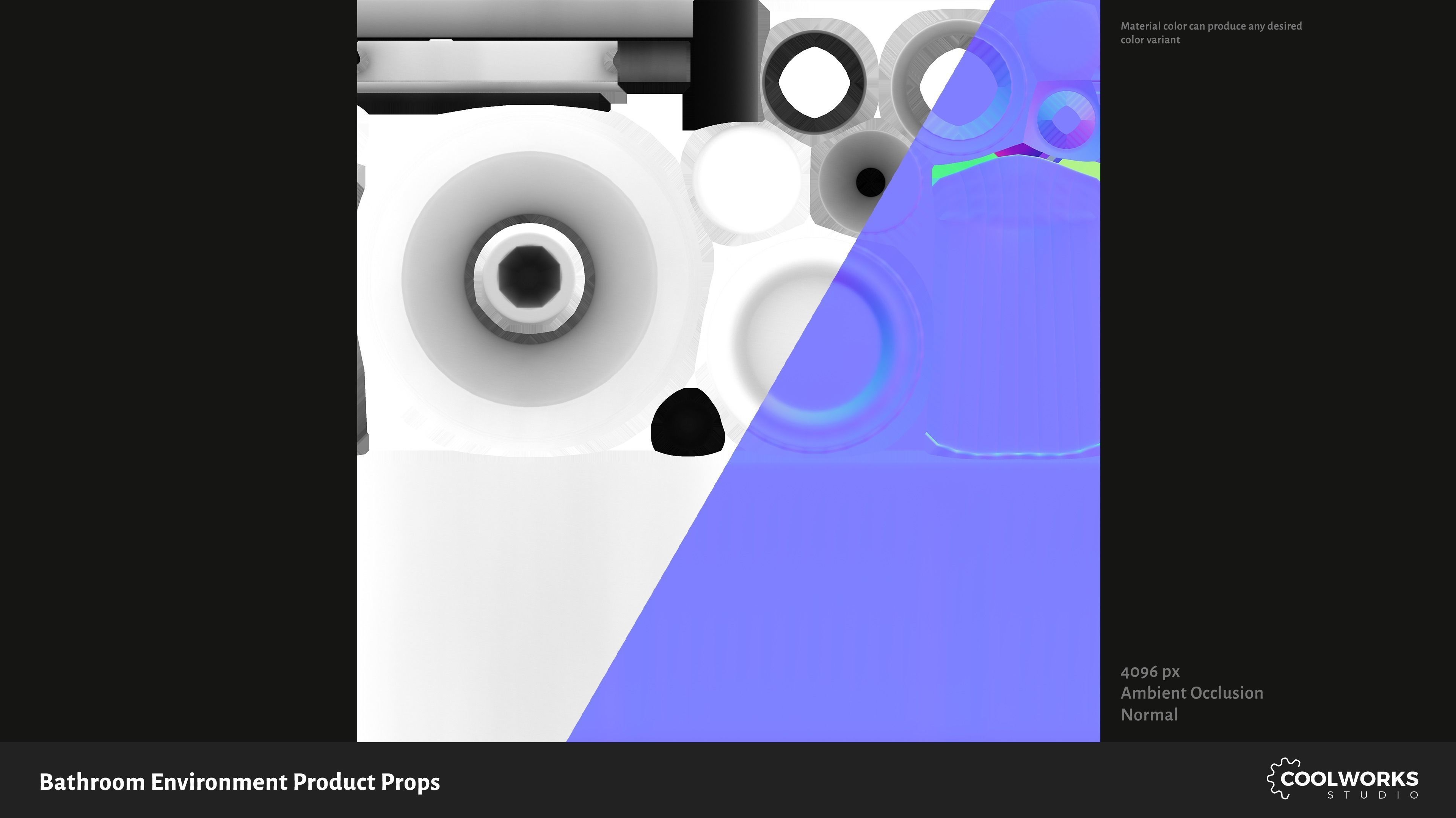 Bathroom Environment Product Props Low-poly 3D model_83