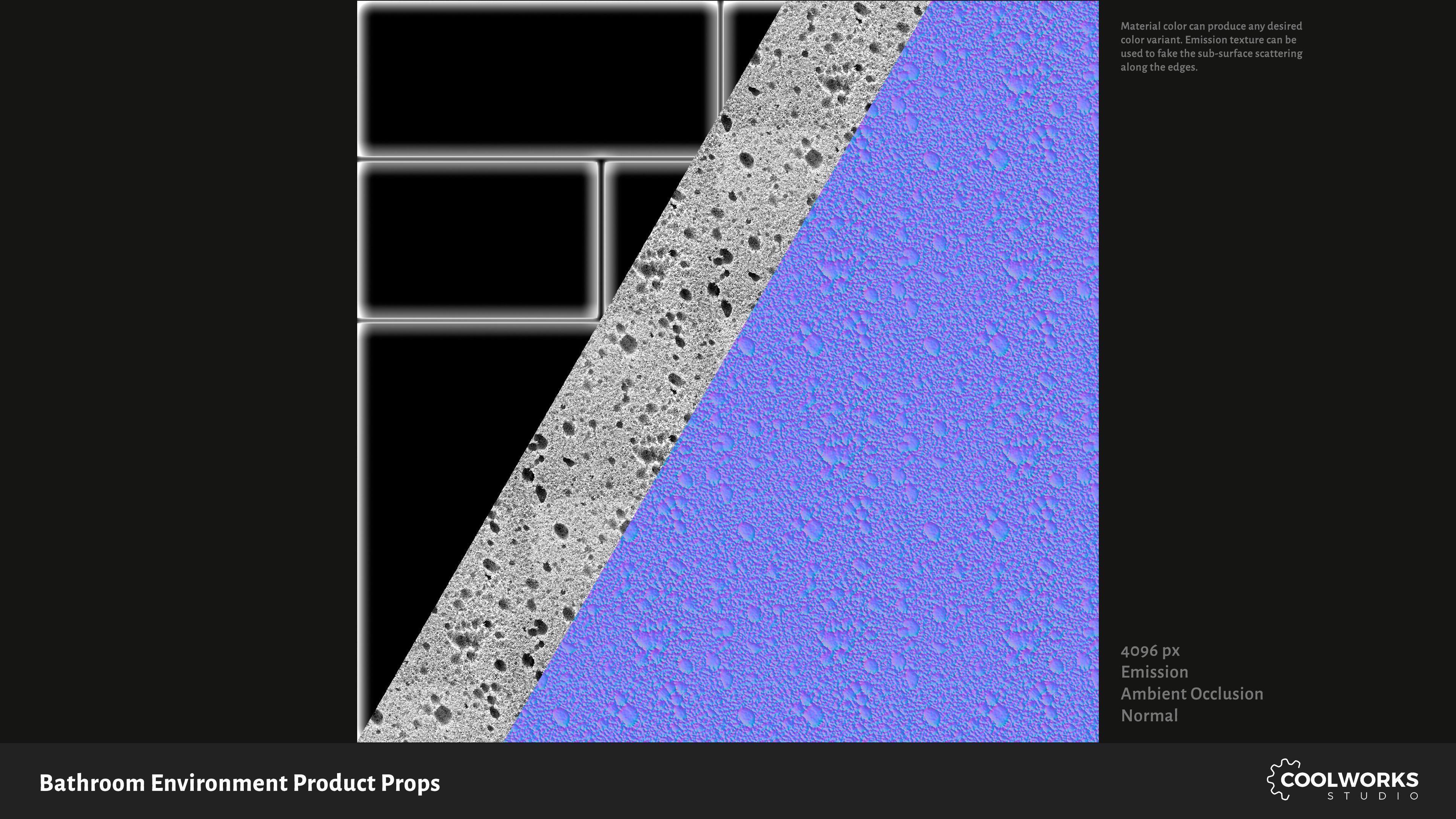 Bathroom Environment Product Props Low-poly 3D model_43