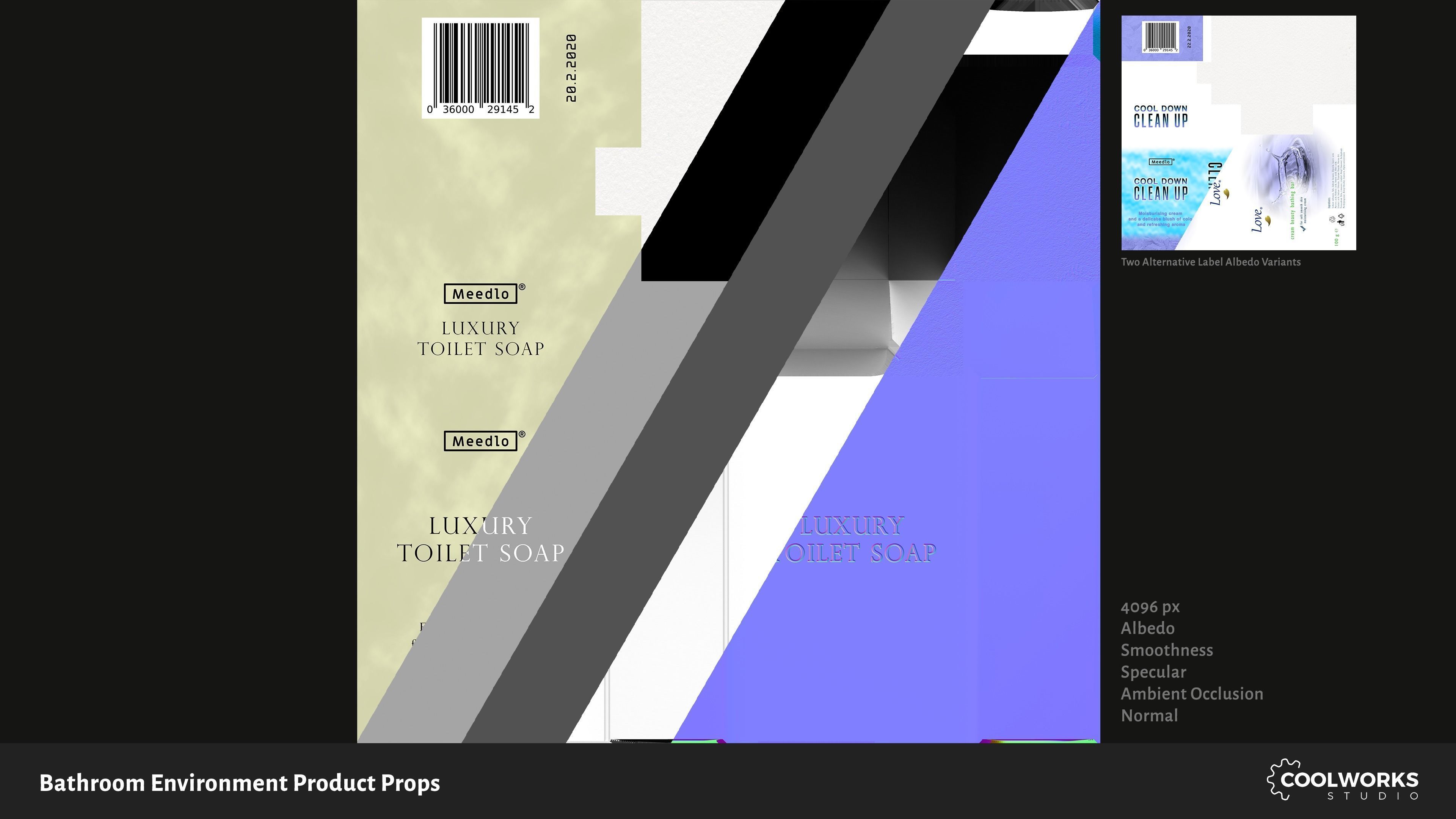 Bathroom Environment Product Props Low-poly 3D model_34