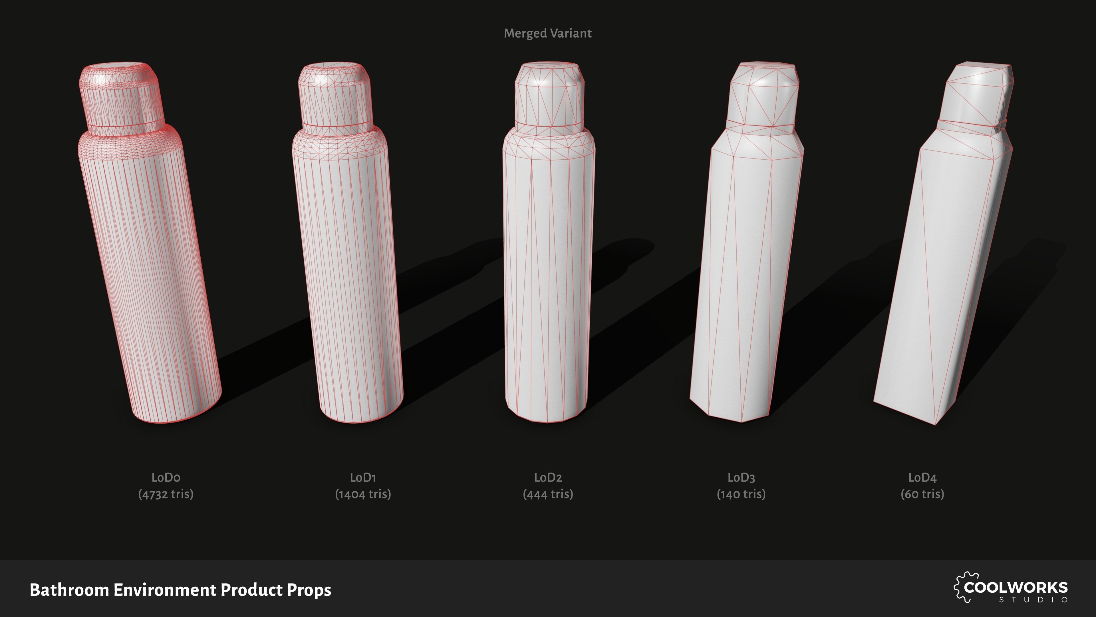 Bathroom Environment Product Props Low-poly 3D model_64