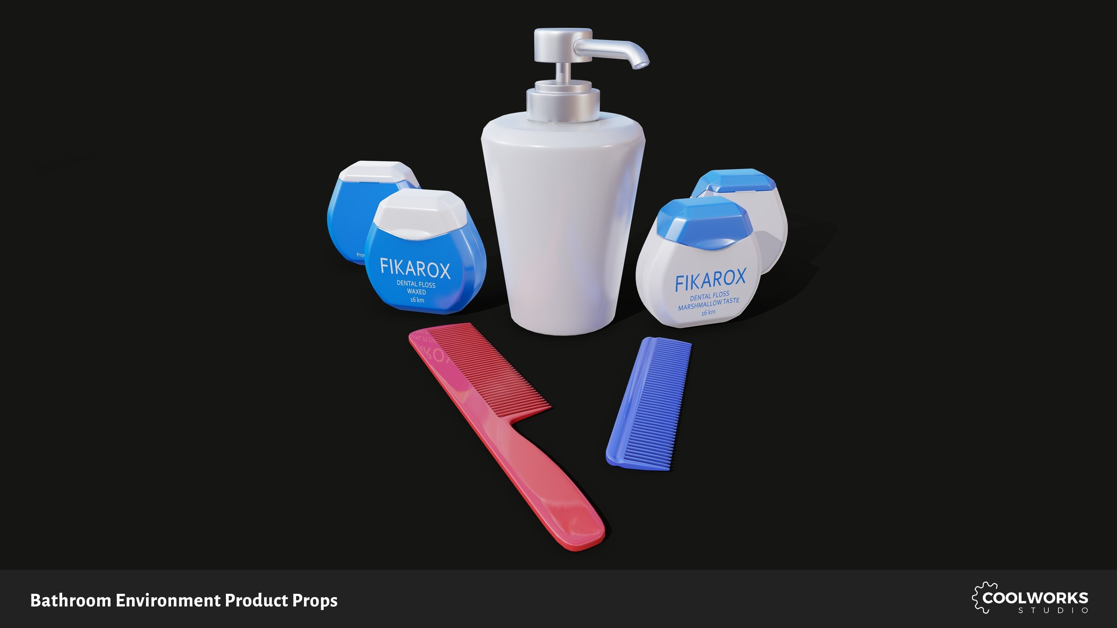 Bathroom Environment Product Props Low-poly 3D model_67