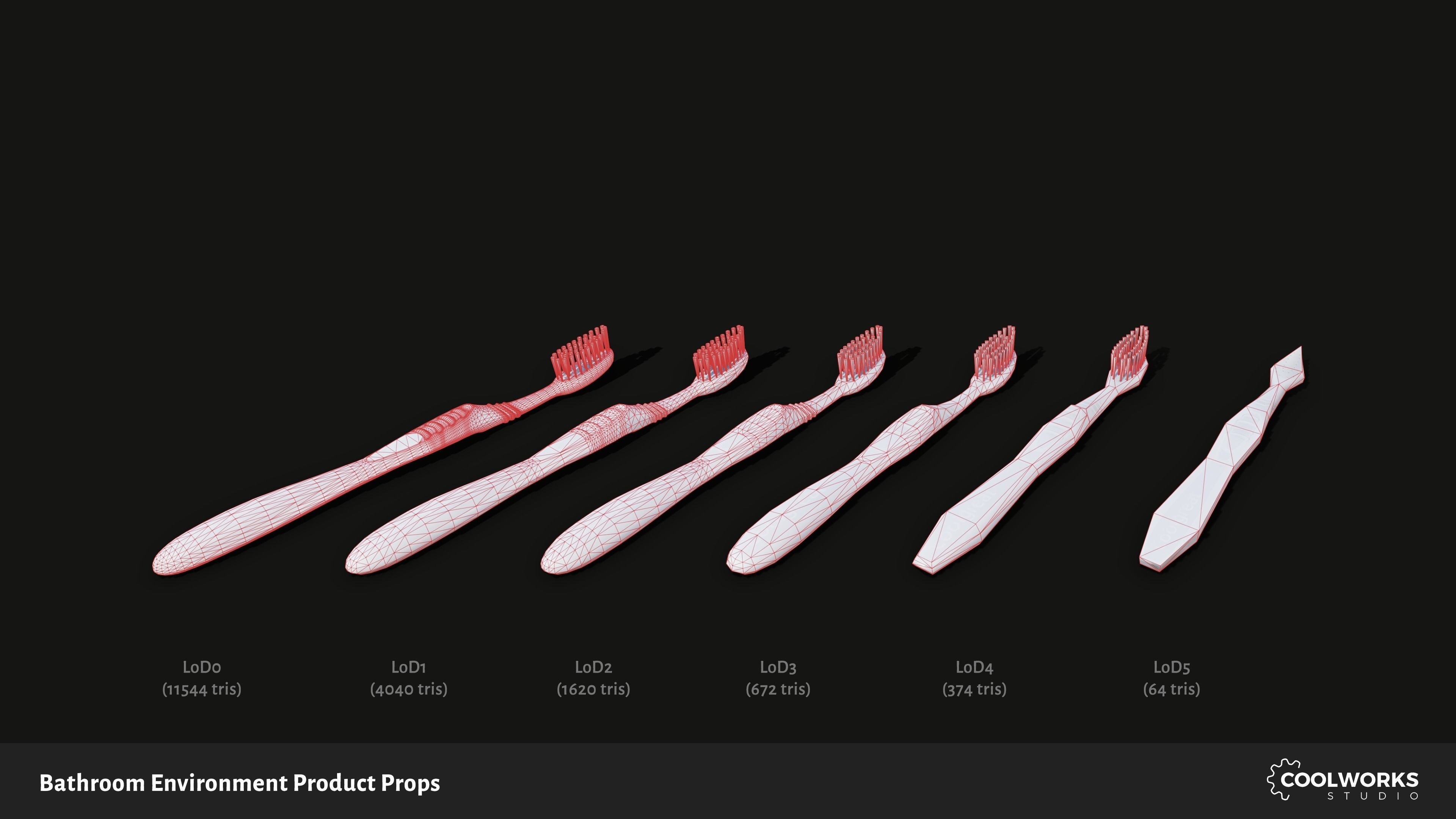 Bathroom Environment Product Props Low-poly 3D model_78