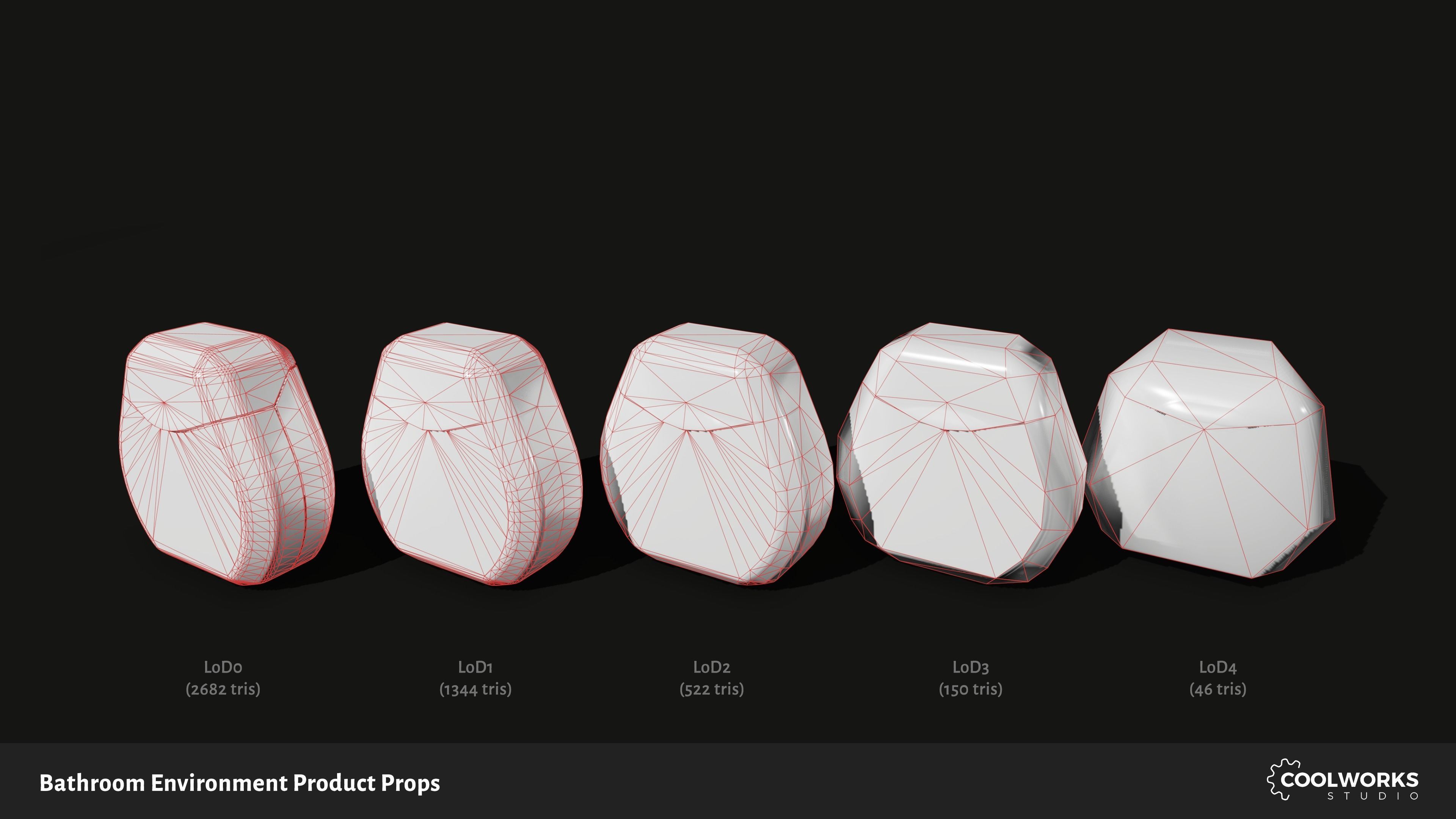 Bathroom Environment Product Props Low-poly 3D model_69