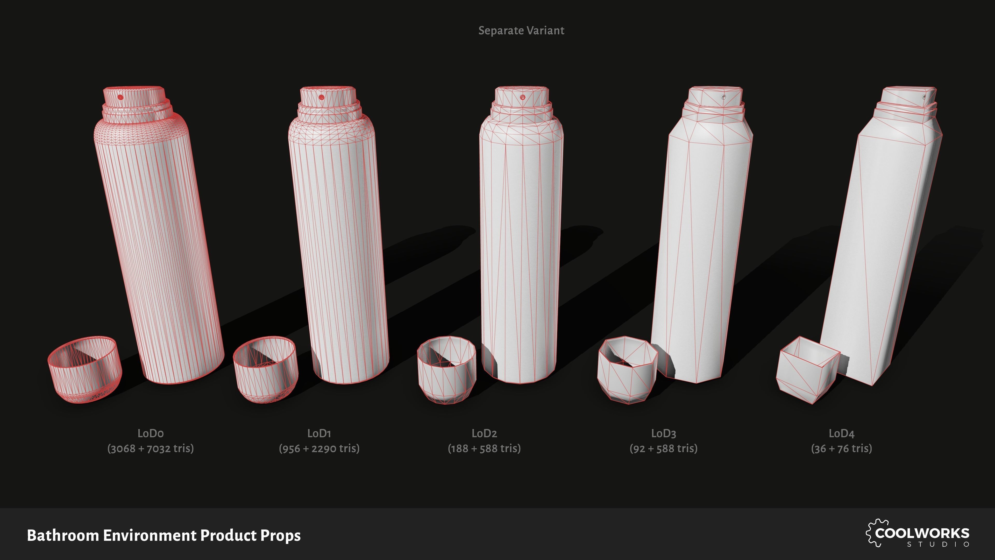 Bathroom Environment Product Props Low-poly 3D model_63