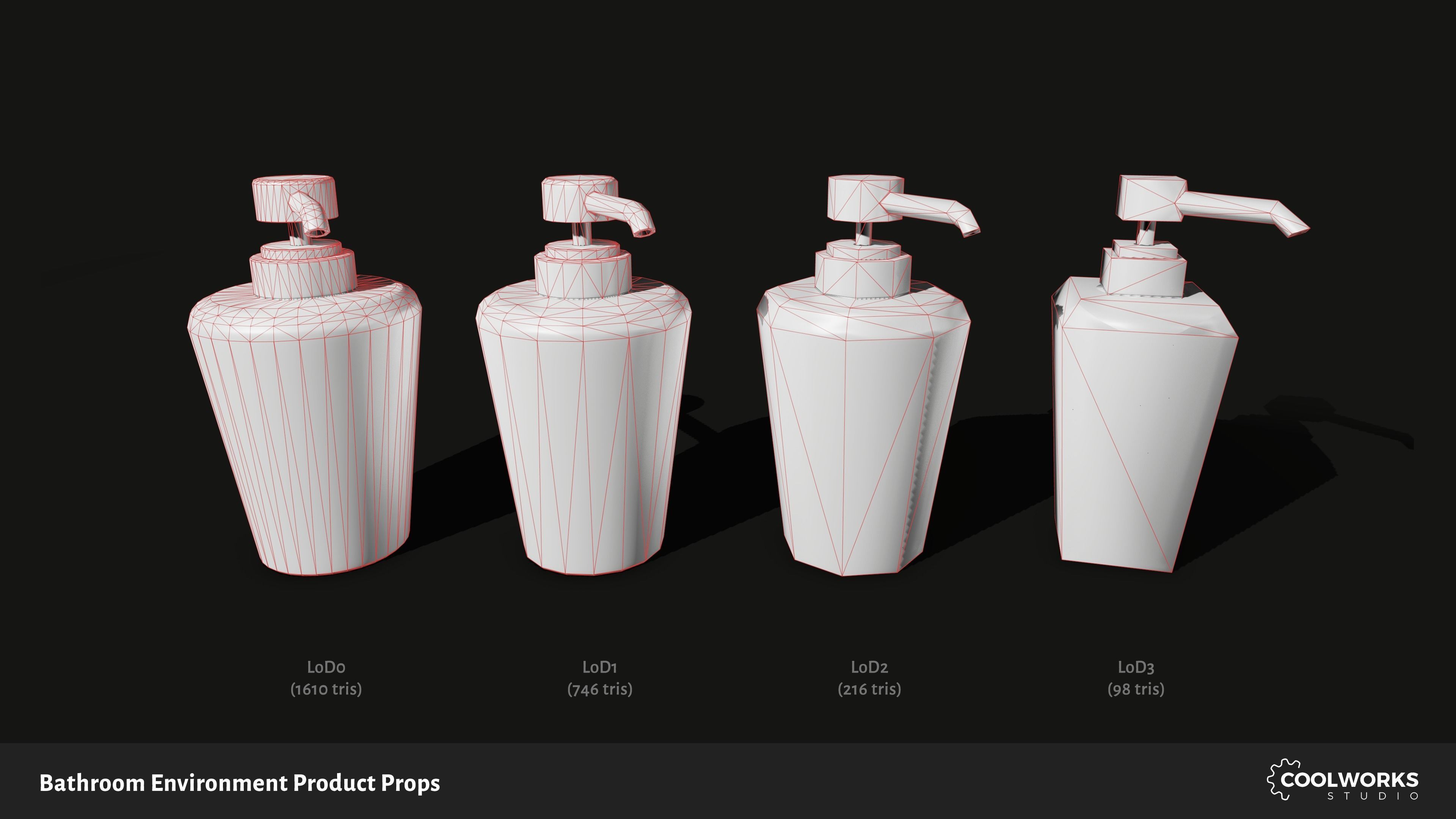 Bathroom Environment Product Props Low-poly 3D model_68